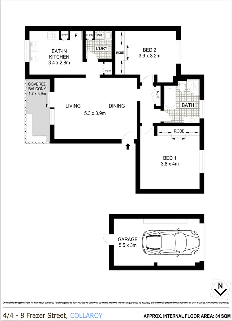 Floorplan of Homely apartment listing, 4/4-8 Frazer Street, Collaroy NSW 2097