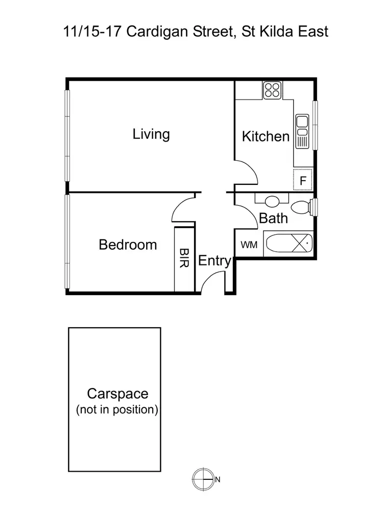 Floorplan of Homely apartment listing, 11/15-17 Cardigan Street, St Kilda East VIC 3183
