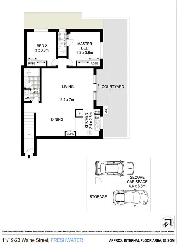 Floorplan of Homely apartment listing, 11/19-23 Waine Street, Freshwater NSW 2096