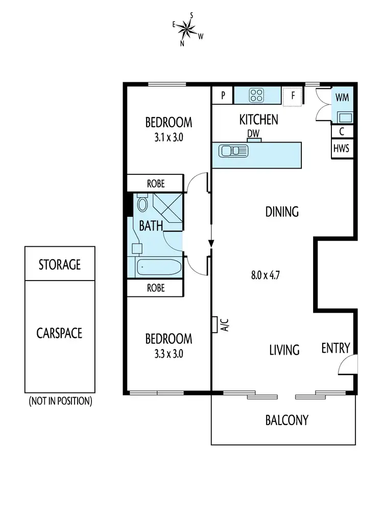 Floorplan of Homely apartment listing, 48/333 Coventry Street, South Melbourne VIC 3205