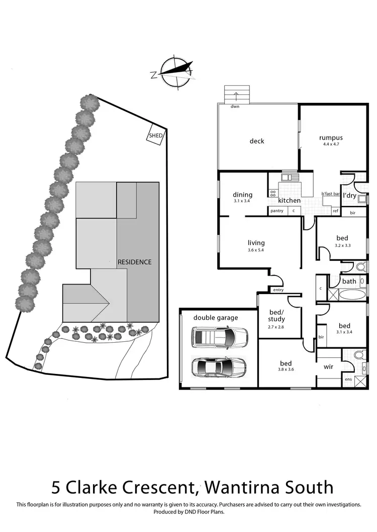 Floorplan of Homely house listing, 5 Clarke Crescent, Wantirna South VIC 3152