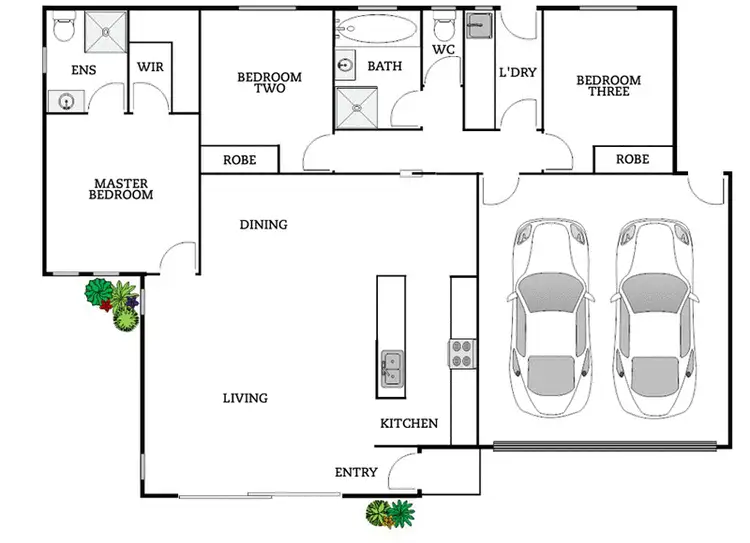 Floorplan of Homely townhouse listing, 2/19 Theodore Street, Curtin ACT 2605