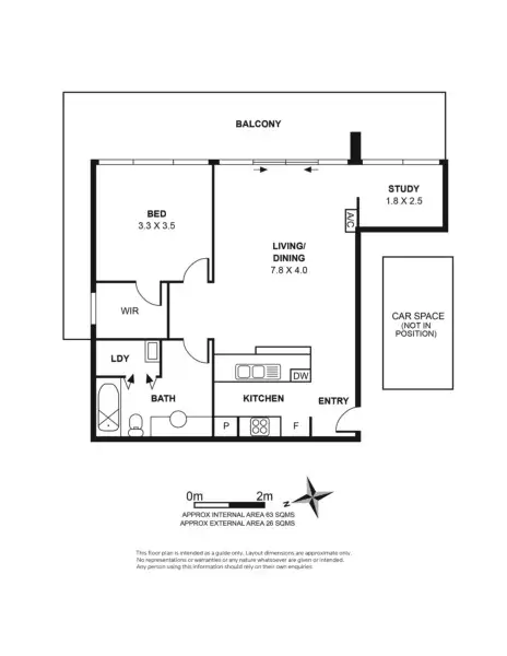Floorplan of Homely apartment listing, 605E/126 Rouse Street, Port Melbourne VIC 3207