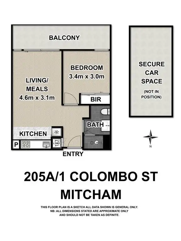 Floorplan of Homely apartment listing, 205a/1 Colombo Street, Mitcham VIC 3132