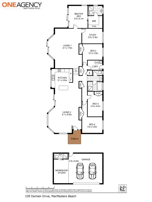 Floorplan of Homely house listing, 109 Damien Drive, Macmasters Beach NSW 2251