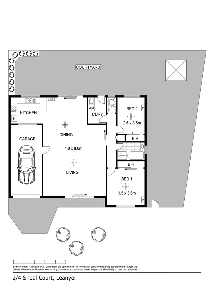 Floorplan of Homely semi-detached listing, 2/4 Shoal Court, Leanyer NT 812
