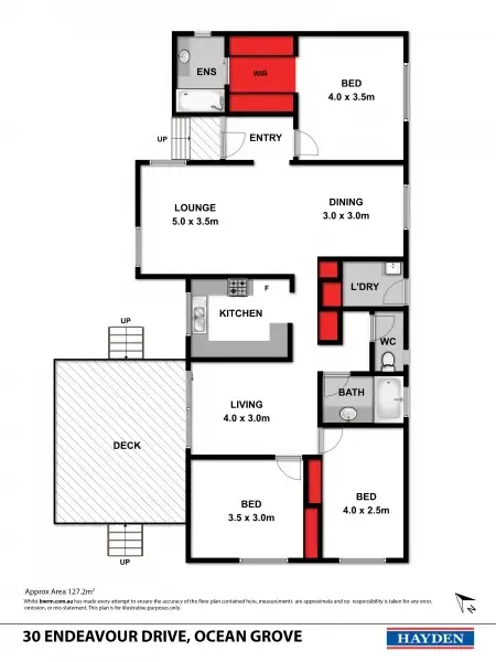 Floorplan of Homely house listing, 30 Endeavour Drive, Ocean Grove VIC 3226