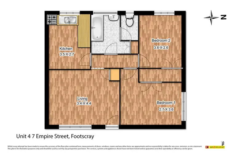 Floorplan of Homely flat listing, 4/7 Empire Street, Footscray VIC 3011