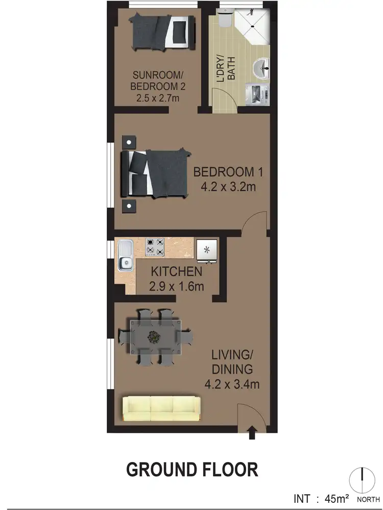 Floorplan of Homely apartment listing, 1/461 Bronte Road, Bronte NSW 2024