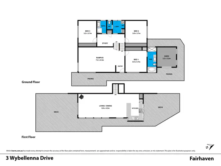 Floorplan of Homely house listing, 3 Wybellenna Drive, Fairhaven VIC 3231
