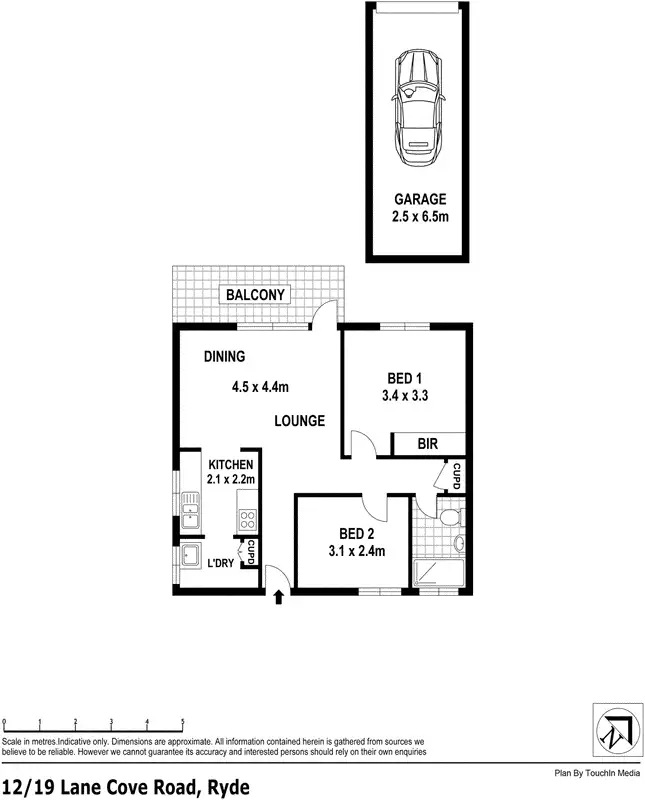 Floorplan of Homely unit listing, 12/19 Lane Cove Road, Ryde NSW 2112