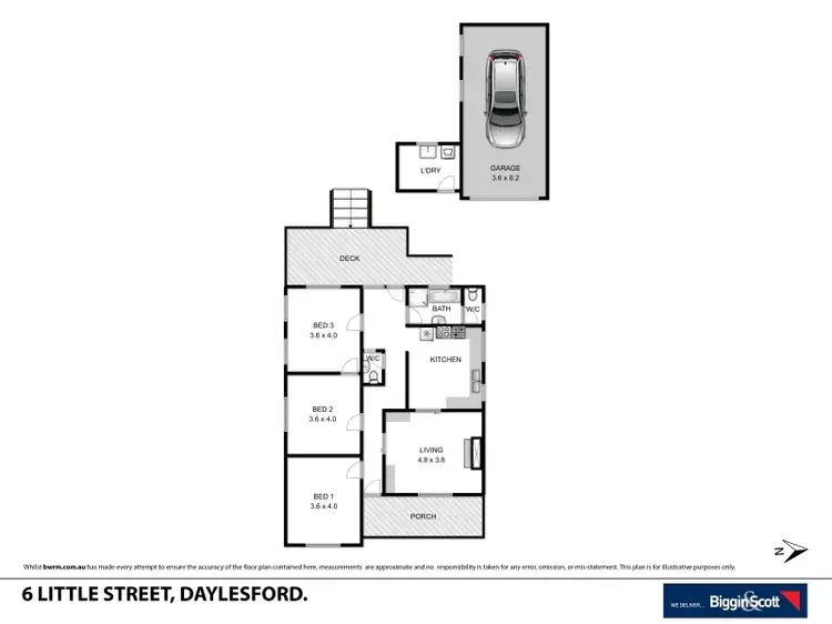 Floorplan of Homely house listing, 6 Little Street, Daylesford VIC 3460
