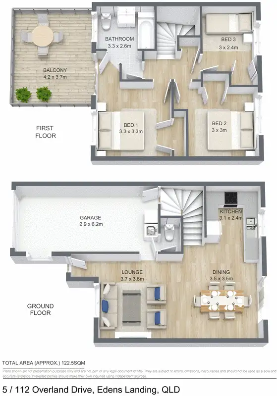 Floorplan of Homely townhouse listing, 5/112 Overland Drive, Edens Landing QLD 4207