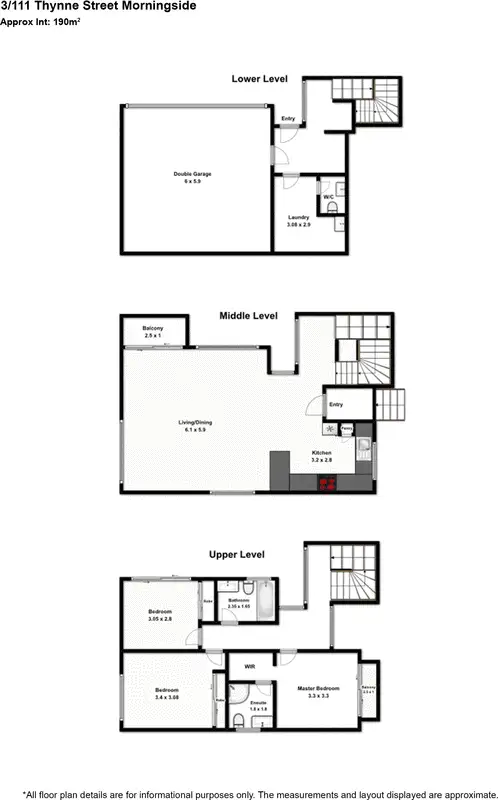 Floorplan of Homely townhouse listing, 3/111 Thynne Road, Morningside QLD 4170