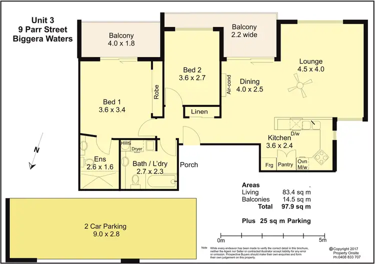 Floorplan of Homely apartment listing, 3/9 Parr Street, Biggera Waters QLD 4216