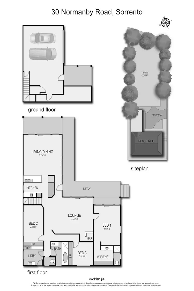 Floorplan of Homely house listing, 30 Normanby Road, Sorrento VIC 3943