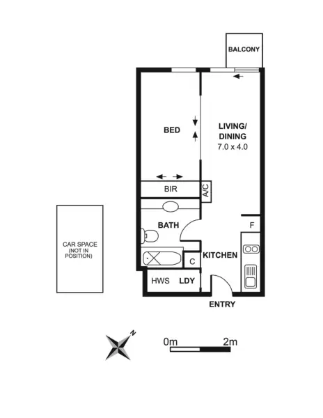 Floorplan of Homely apartment listing, 718/118 Franklin Street, Melbourne VIC 3000