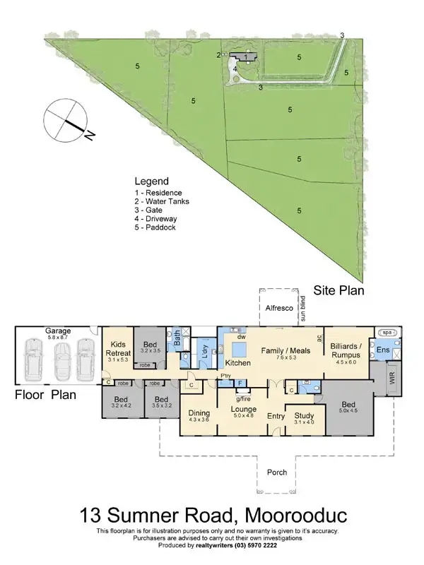 Floorplan of Homely rural property listing, 13 Sumner Road, Moorooduc VIC 3933