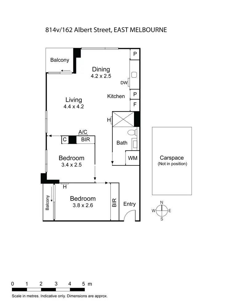 Floorplan of Homely apartment listing, 814V/162 Albert Street, East Melbourne VIC 3002