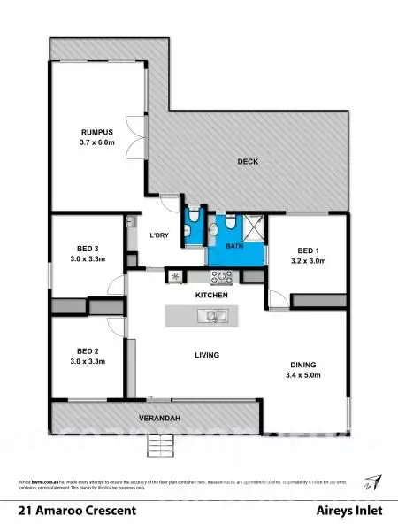 Floorplan of Homely house listing, 21 Amaroo Crescent, Aireys Inlet VIC 3231
