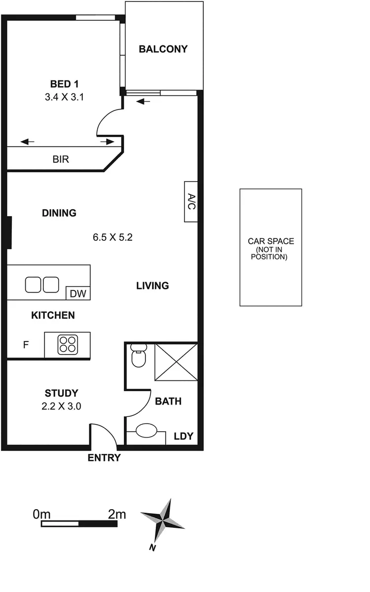 Floorplan of Homely apartment listing, 203/58 Jeffcott Street, West Melbourne VIC 3003