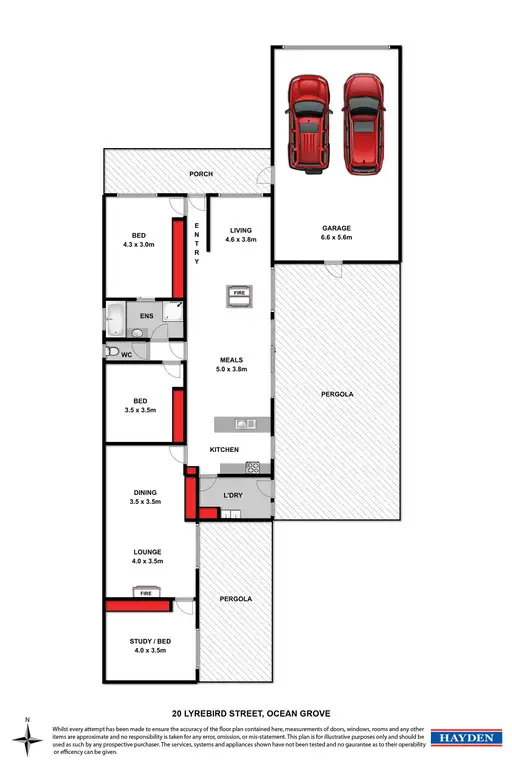 Floorplan of Homely house listing, 20 Lyrebird Street, Ocean Grove VIC 3226