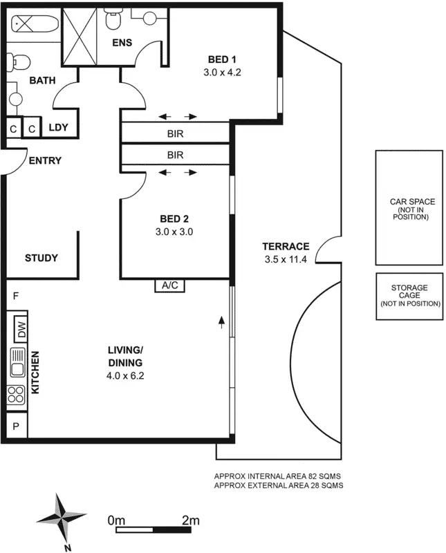 Floorplan of Homely apartment listing, 2/61 Stawell Street, Richmond VIC 3121
