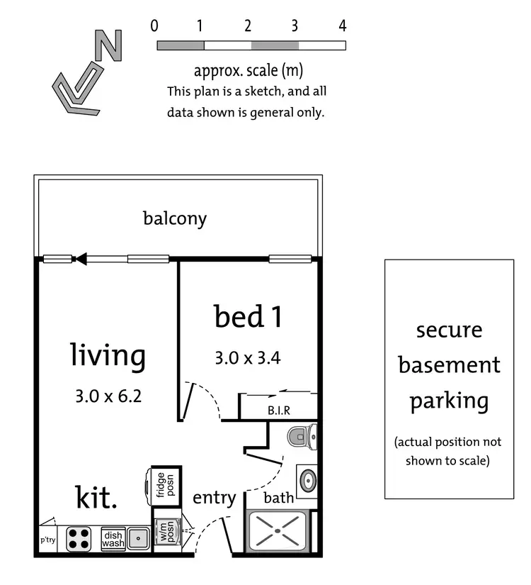 Floorplan of Homely apartment listing, 509A/1-19 Colombo Street, Mitcham VIC 3132