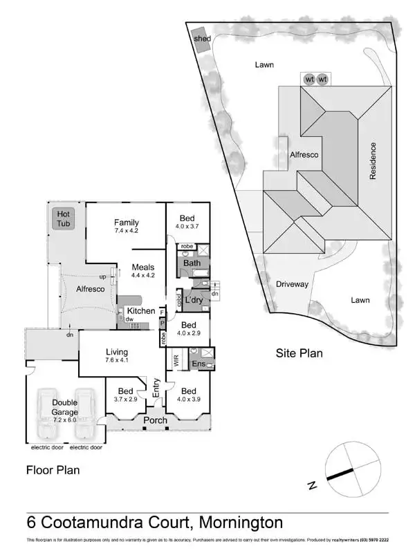 Floorplan of Homely house listing, 6 Cootamundra Court, Mornington VIC 3931