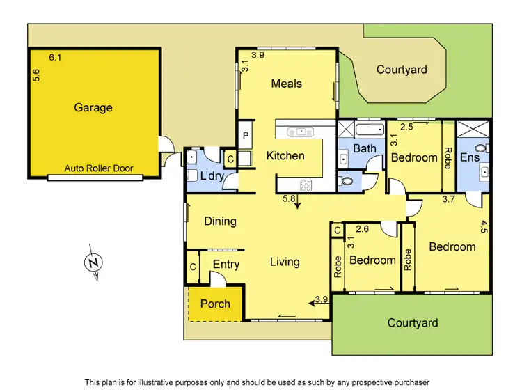 Floorplan of Homely villa listing, 3/358 St Helena Road, Eltham North VIC 3095