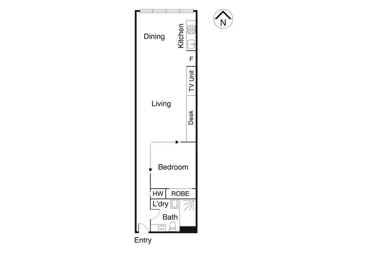 Floorplan of Homely apartment listing, 1003/555 Flinders Street, Melbourne VIC 3000
