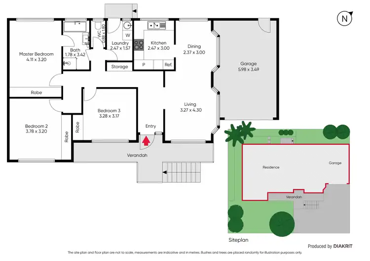 Floorplan of Homely townhouse listing, 3/46 Williams Street, Frankston VIC 3199