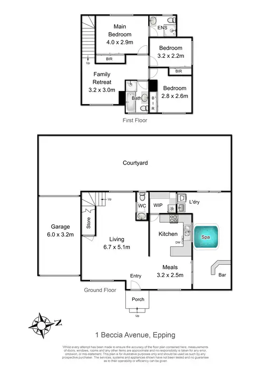 Floorplan of Homely house listing, 1 Beccia Avenue, Epping VIC 3076