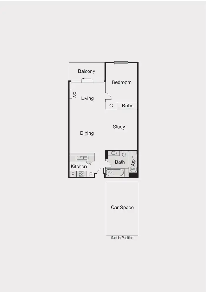 Floorplan of Homely apartment listing, 405/52 Nott Street, Port Melbourne VIC 3207