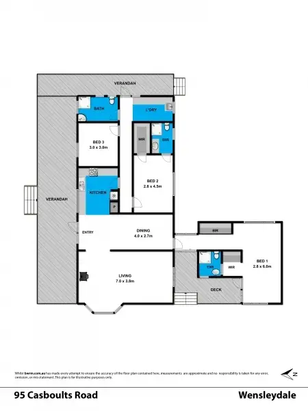 Floorplan of Homely house listing, 95 Casboults Road, Wensleydale VIC 3241