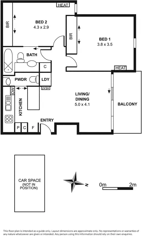 Floorplan of Homely apartment listing, 32/1 St David Street, Fitzroy VIC 3065