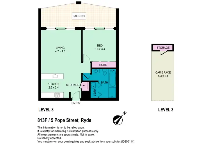 Floorplan of Homely apartment listing, F813/5 Pope Street, Ryde NSW 2112