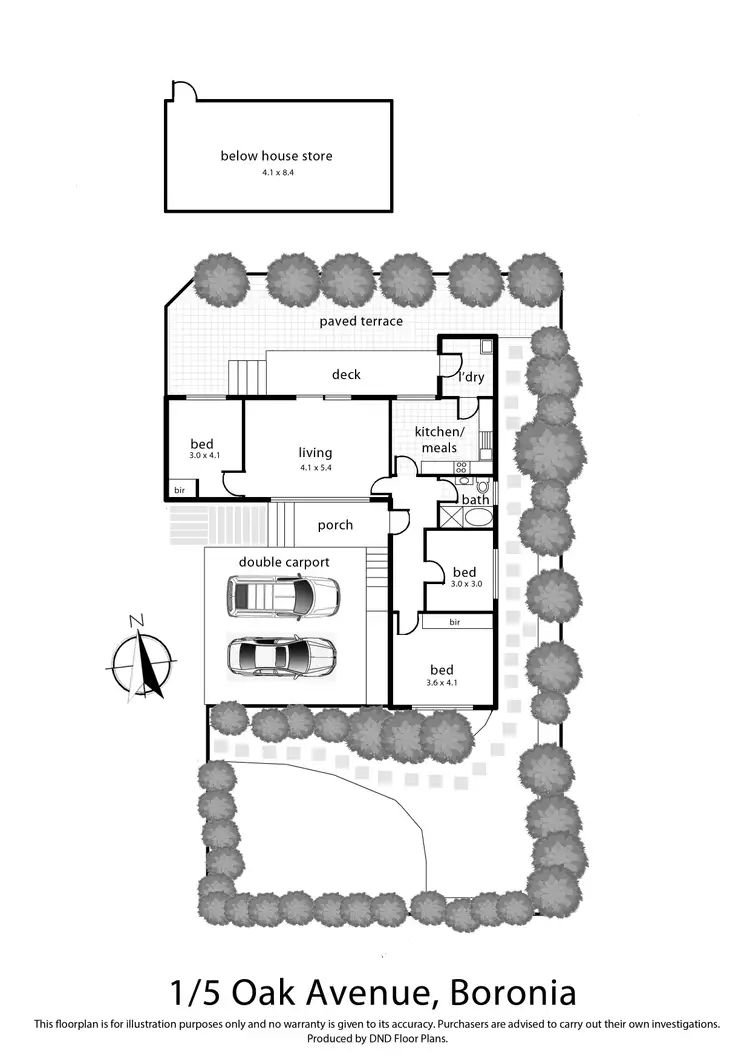 Floorplan of Homely unit listing, 1/5 Oak Avenue, Boronia VIC 3155