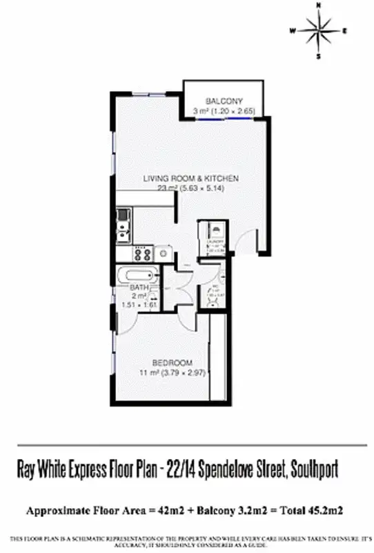 Floorplan of Homely unit listing, 22/14 Spendelove Street, Southport QLD 4215