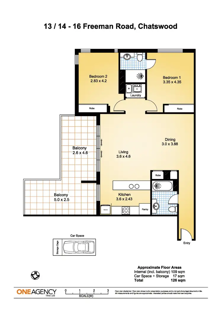Floorplan of Homely apartment listing, 13/14 - 16 Freeman Road, Chatswood NSW 2067