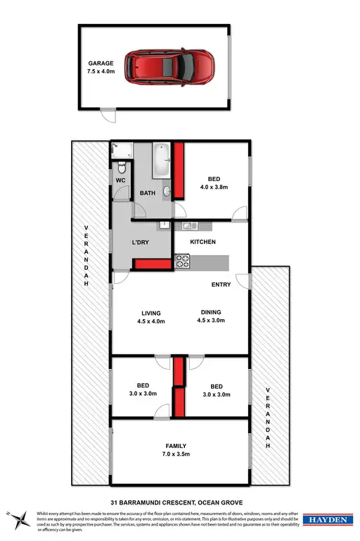 Floorplan of Homely house listing, 31 Barramundi Crescent, Ocean Grove VIC 3226