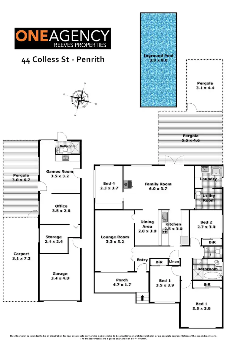 Floorplan of Homely house listing, 44 Colless Street, Penrith NSW 2750
