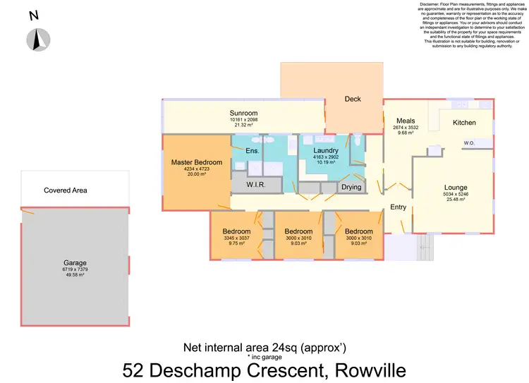 Floorplan of Homely house listing, 52 Deschamp Crescent, Rowville VIC 3178