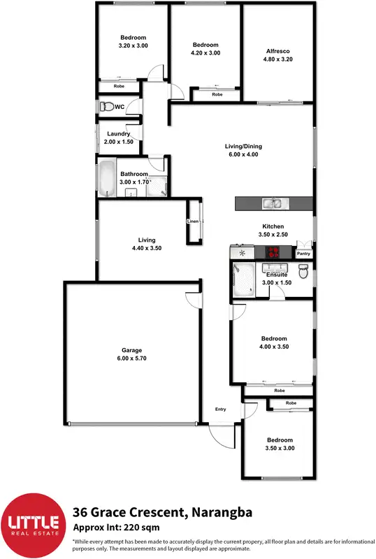 Floorplan of Homely house listing, 36 Grace Crescent, Narangba QLD 4504