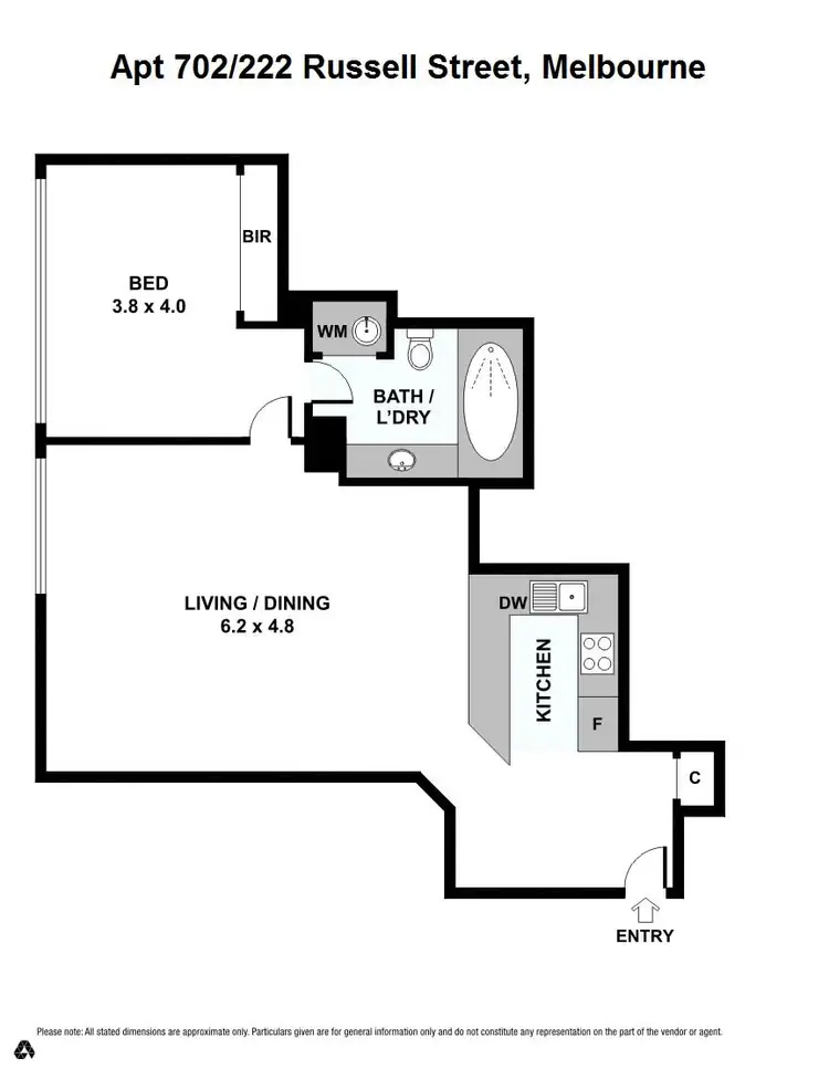 Floorplan of Homely apartment listing, 702/222 Russell Street, Melbourne VIC 3000