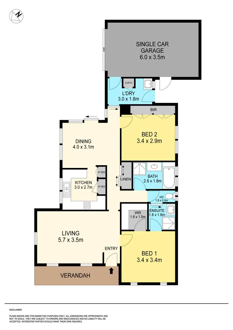 Floorplan of Homely house listing, 1/34 Shelley Street, Wendouree VIC 3355