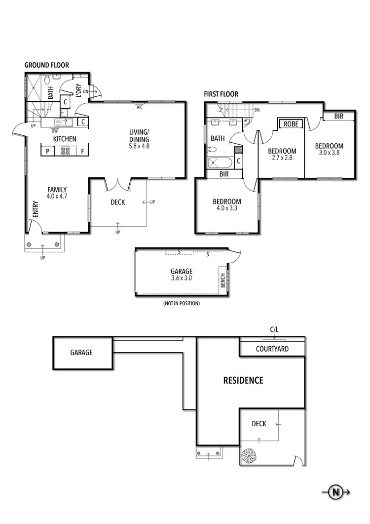 Floorplan of Homely townhouse listing, 87a Grosvenor Street, St Kilda East VIC 3183