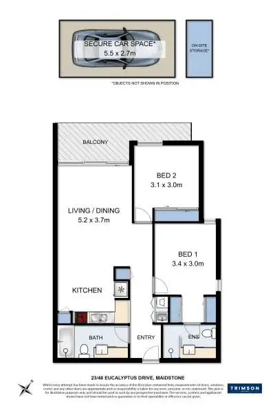 Floorplan of Homely house listing, 23/48 Eucalyptus Drive, Maidstone VIC 3012