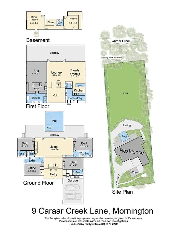 Floorplan of Homely house listing, 9 Caraar Creek Lane, Mornington VIC 3931