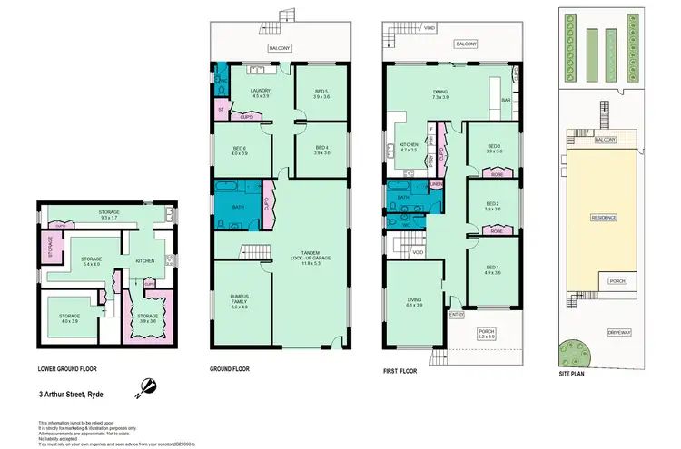 Floorplan of Homely house listing, 3 Arthur Street, Ryde NSW 2112